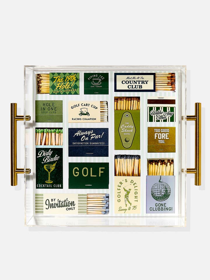 Golf Matchbook Large Tray for wholesale by Tart By Taylor