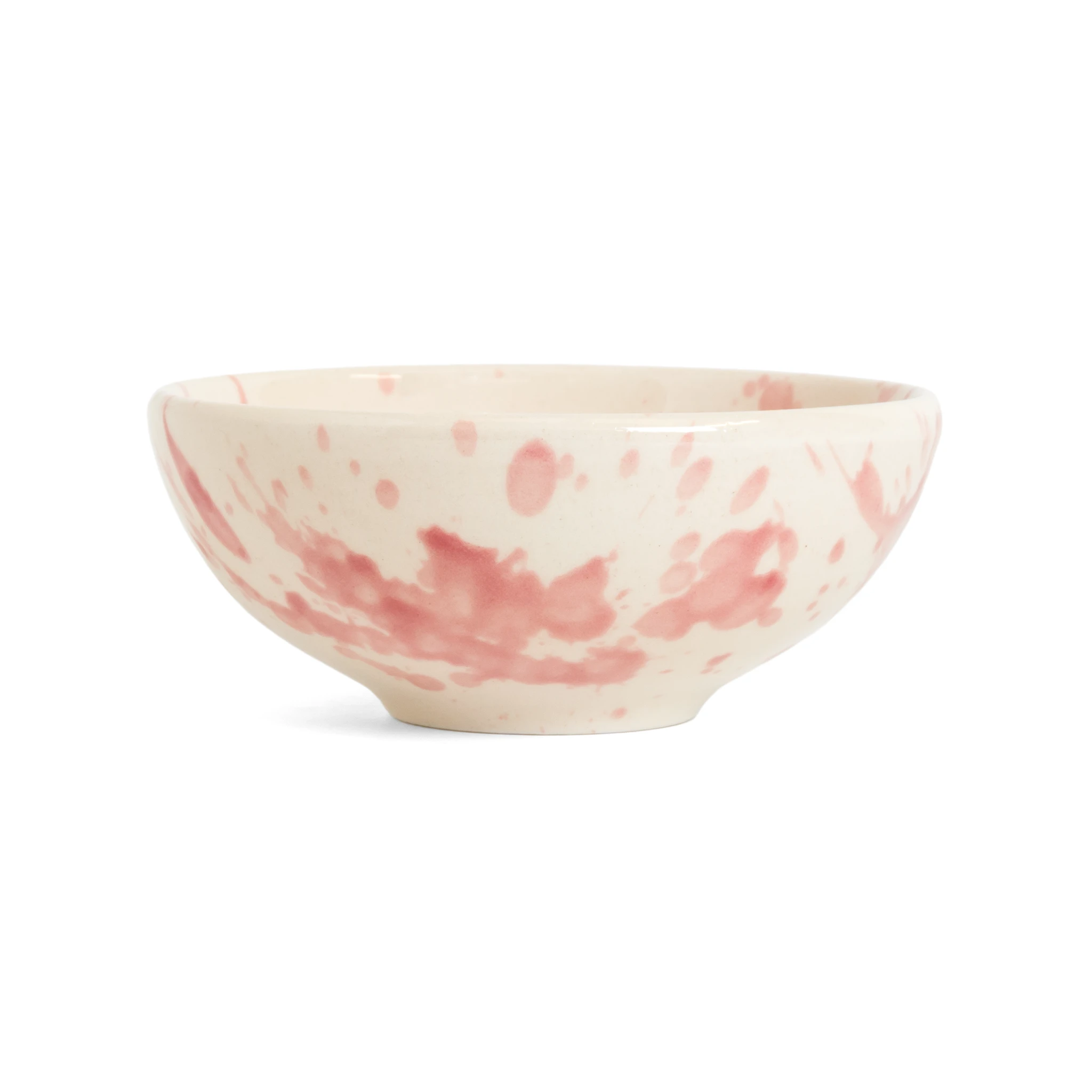 ABS Pottery – wholesale Dish – Deep Tapas Dish Rose Splatter1