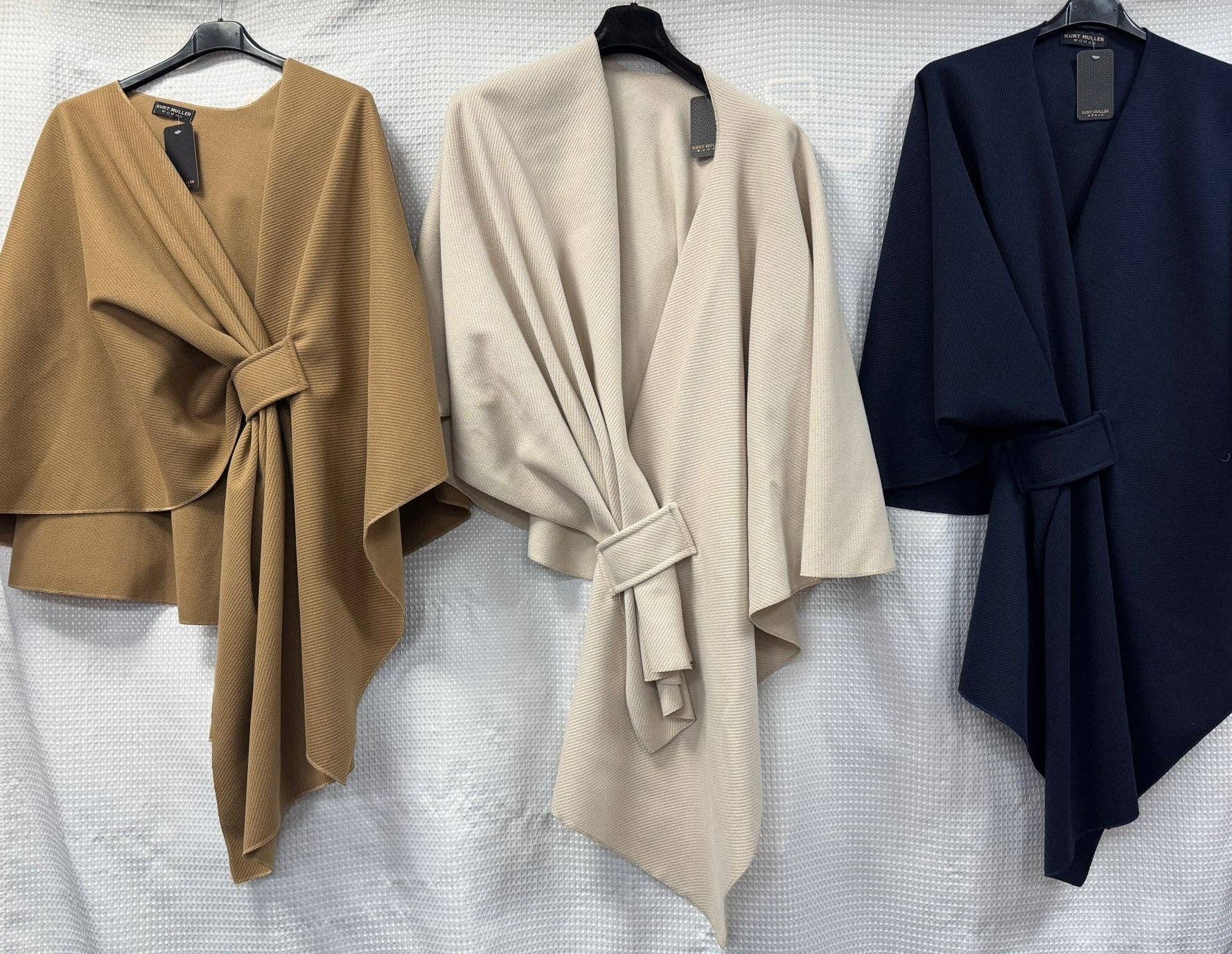 Beige Knot Wrap Cape Poncho Style for wholesale on Faire2