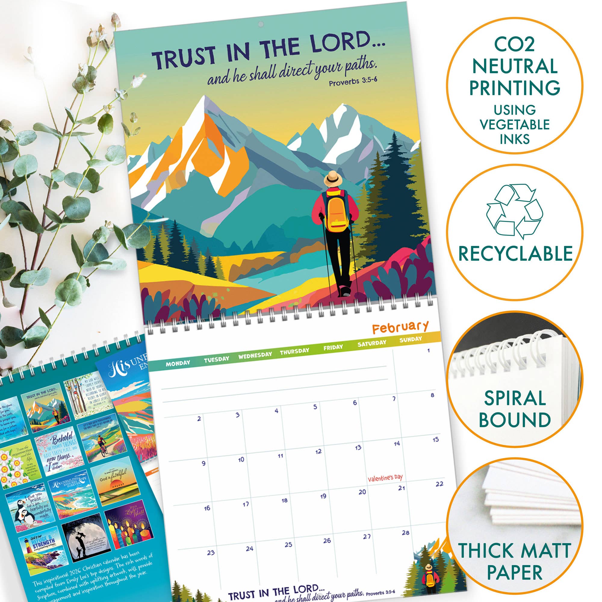 Just Cards Direct - Wholesale Calendar - Christian Wall Calendar 20263