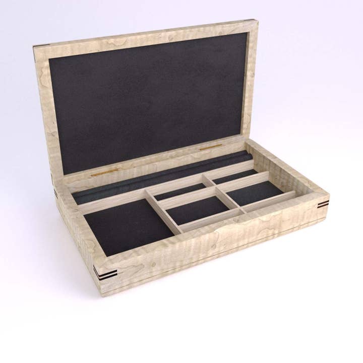 Mikutowski Woodworking - Vendita all'ingrosso Portagioie/organizer per gioielli - Valet Box grande in legno15