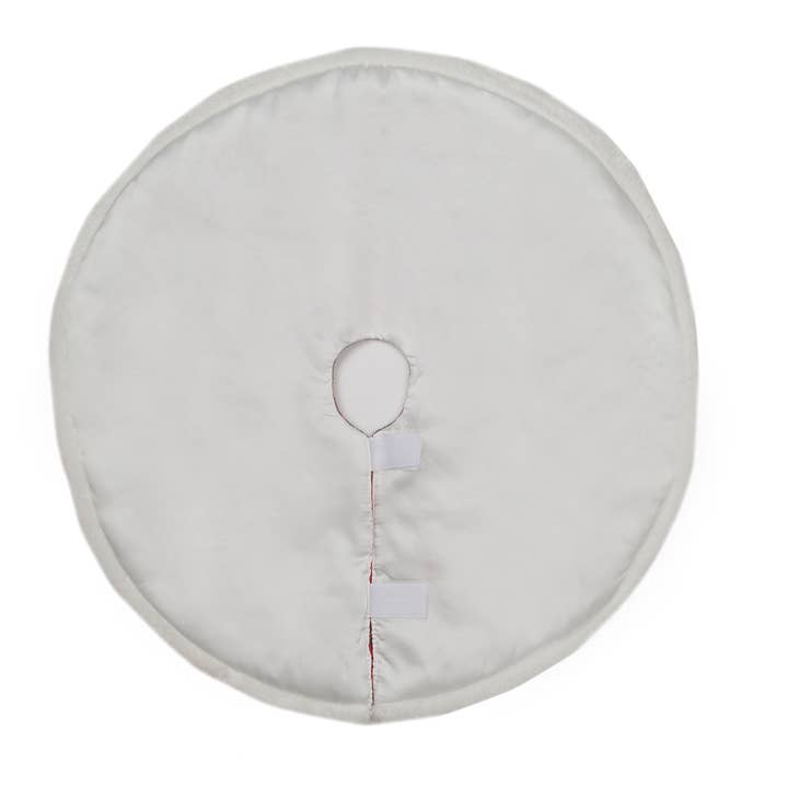 Xia Home Fashions & Manor Luxe – wholesale Julgransmatta – Klassisk jul check Mini Treeskirt W fuskpäls Trim, 20"