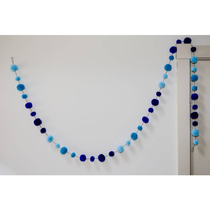 PomPom Galore - Wholesale Bunting/Garland - Blue Pom Pom Garland4