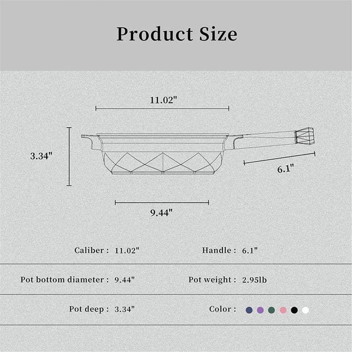 Tiborang - Vente Marmites - Poêle wok multifonction 8 en 1 antiadhésive verte de 11 po de Tiborang9