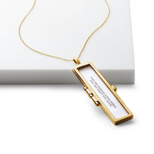 Fortune & Frame - Wholesale Locket Necklace - Classic Fortune Locket - Gold1