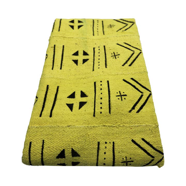 Mud Cloth Textile | Yellow for wholesale by Luangisa African Gallery