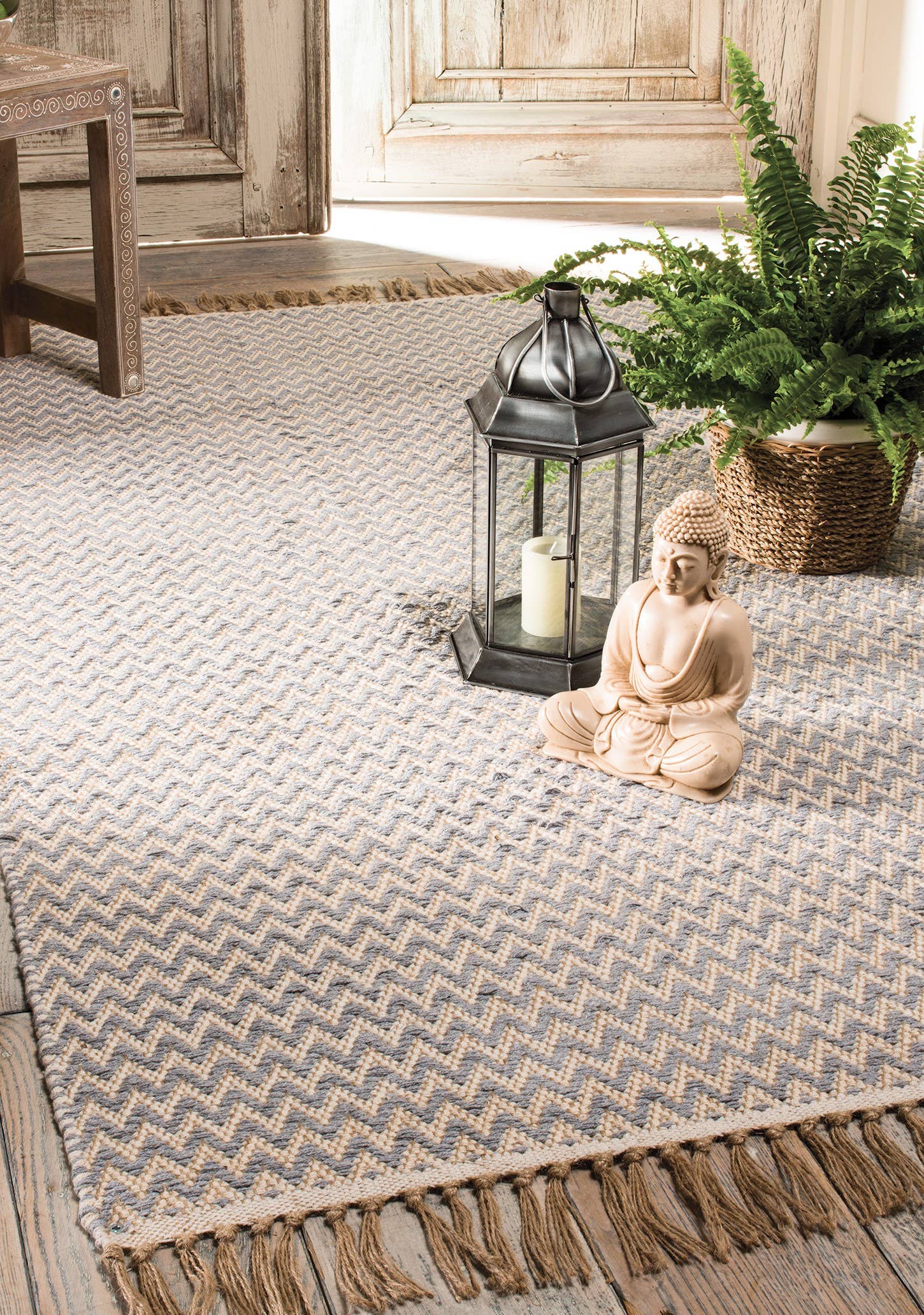 Namaste – wholesale Area rug – Zigzag Weave Cotton Handloom Rug 120 X 180cm1