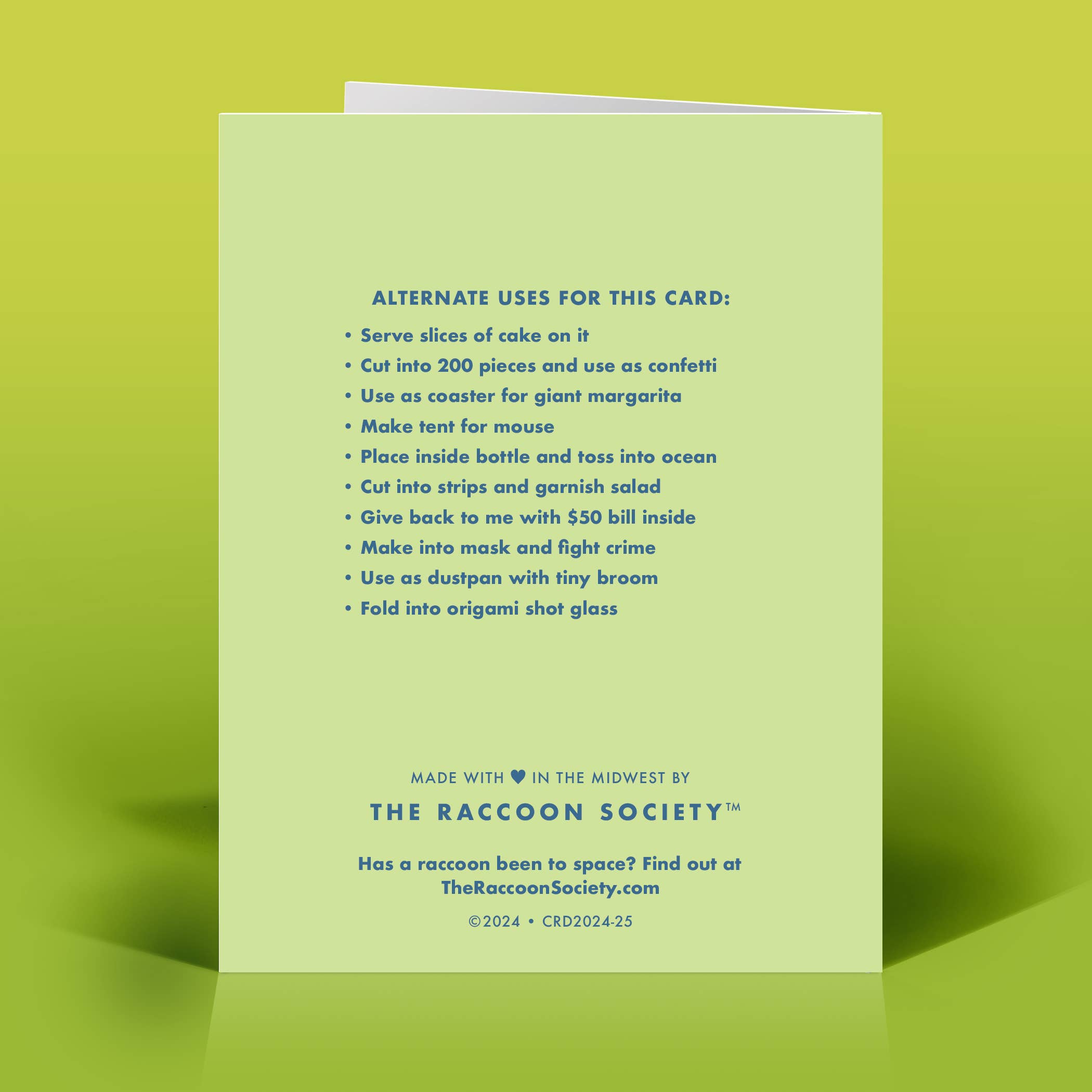 The Raccoon Society - Wholesale Birthday Card - Birthday Goals Card1