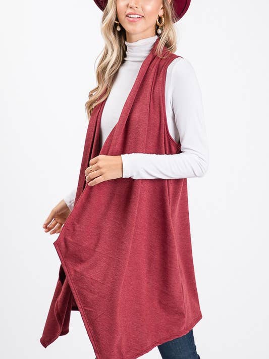 CHALECO DRAPEADO SÓLIDO SJ1003-99 para venta al por mayor de HEIMISH