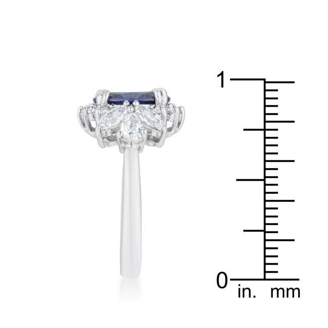 JGoodin - Wholesale Cocktail/Statement Ring - Krizia 4.2ct Tanzanite CZ Rhodium Classic Ring3