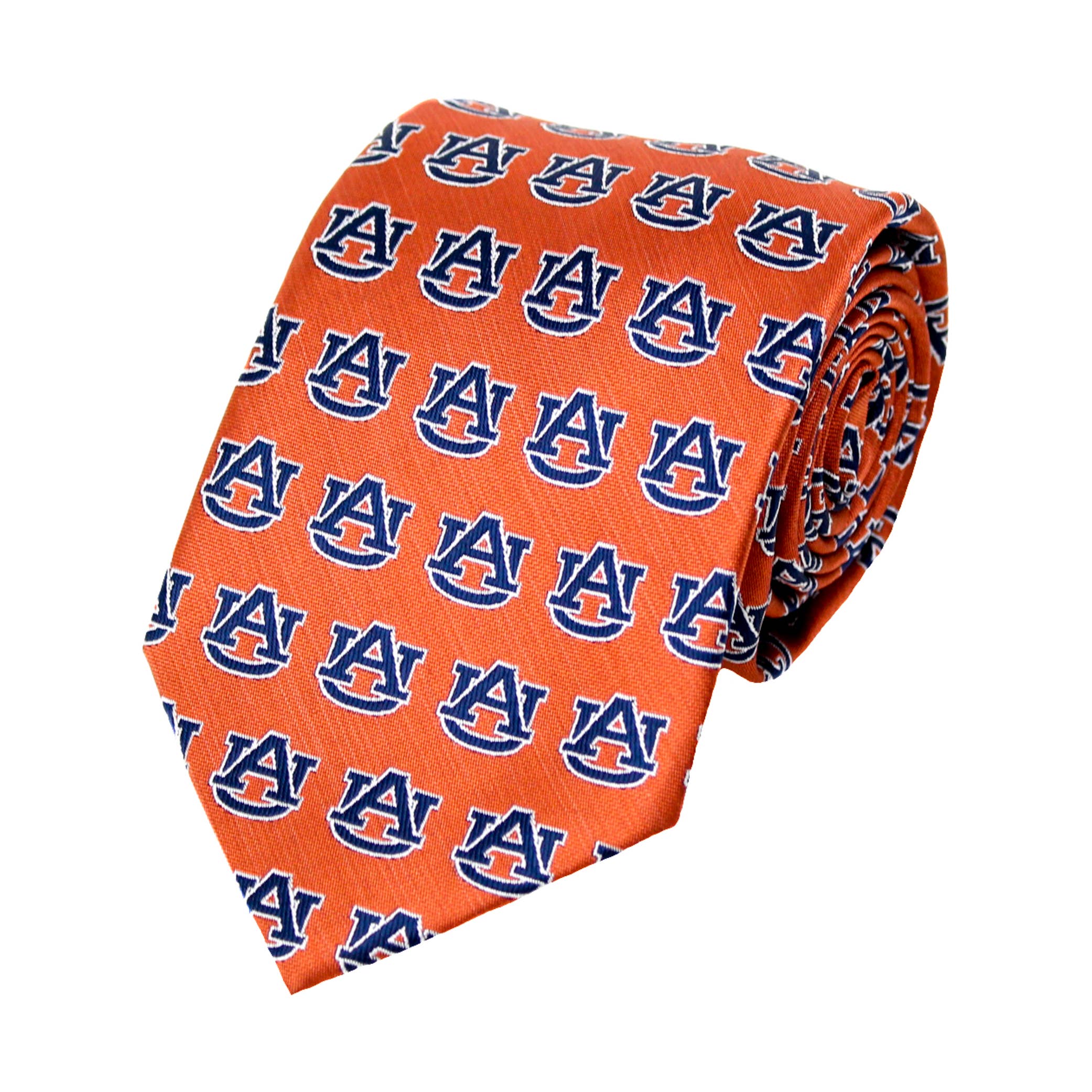 Donegal Bay - Wholesale Necktie - Men's - Auburn Tigers Repeating Orange Necktie0