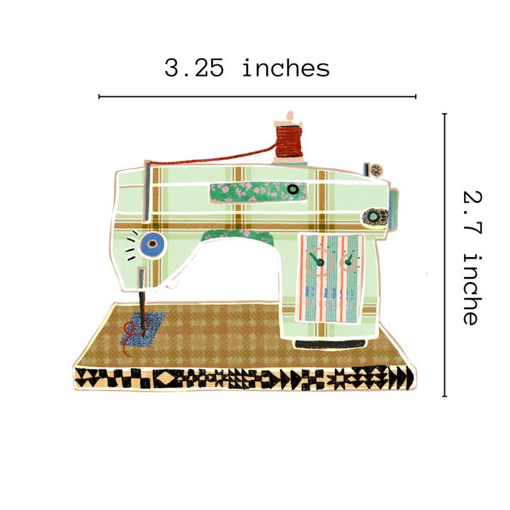 Laurenspired - Wholesale Sticker - Retro Sewing Machine Vinyl Stickers, Quilt Sewing Sticker2