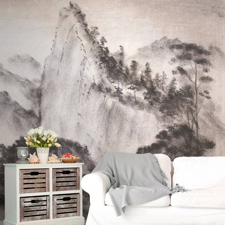 ICH SL - Vendita all'ingrosso Carta da parati - CARTA PATINATA MURALE V117-1C «ORIENTAL VIEW»