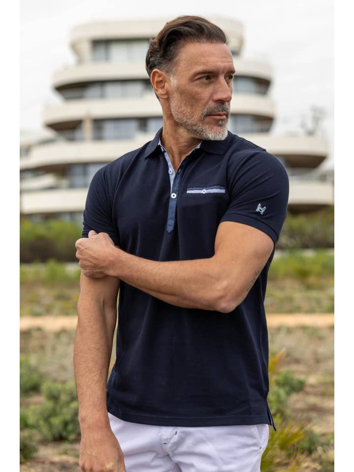 Custi Mikelo: Men's Clothing & Christmas Gifts - Vendita all'ingrosso Polo - Uomo - Polo Bianco Tasca | Argentina6