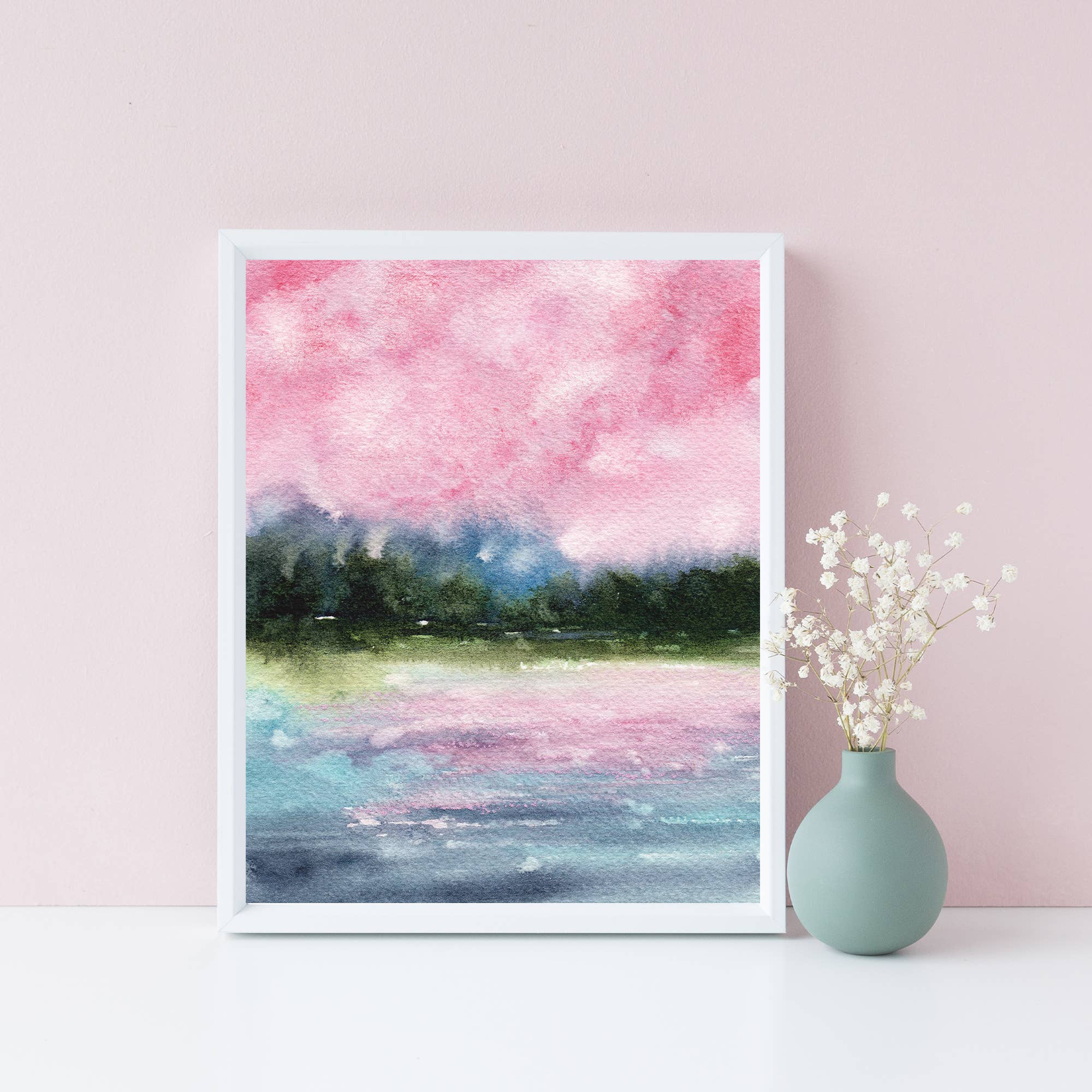 Green Artist Designs - Wholesale Art Print - Perfect Pink Sky Art Print1