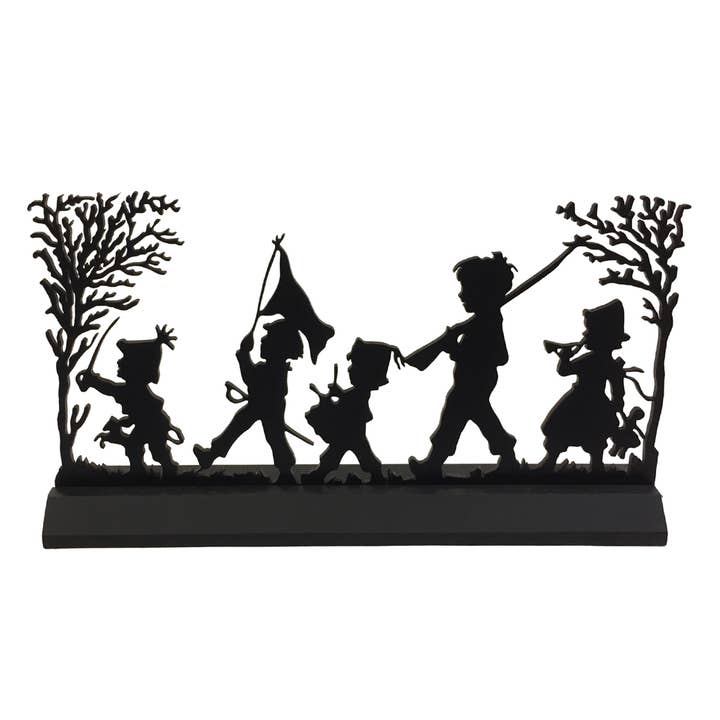 Madison Bay Co. - Historical Home Decor Reproductions - Wholesale Decorative Tabletop Object - 11" Wooden "Military Parade" Silhouette Tabletop Decor