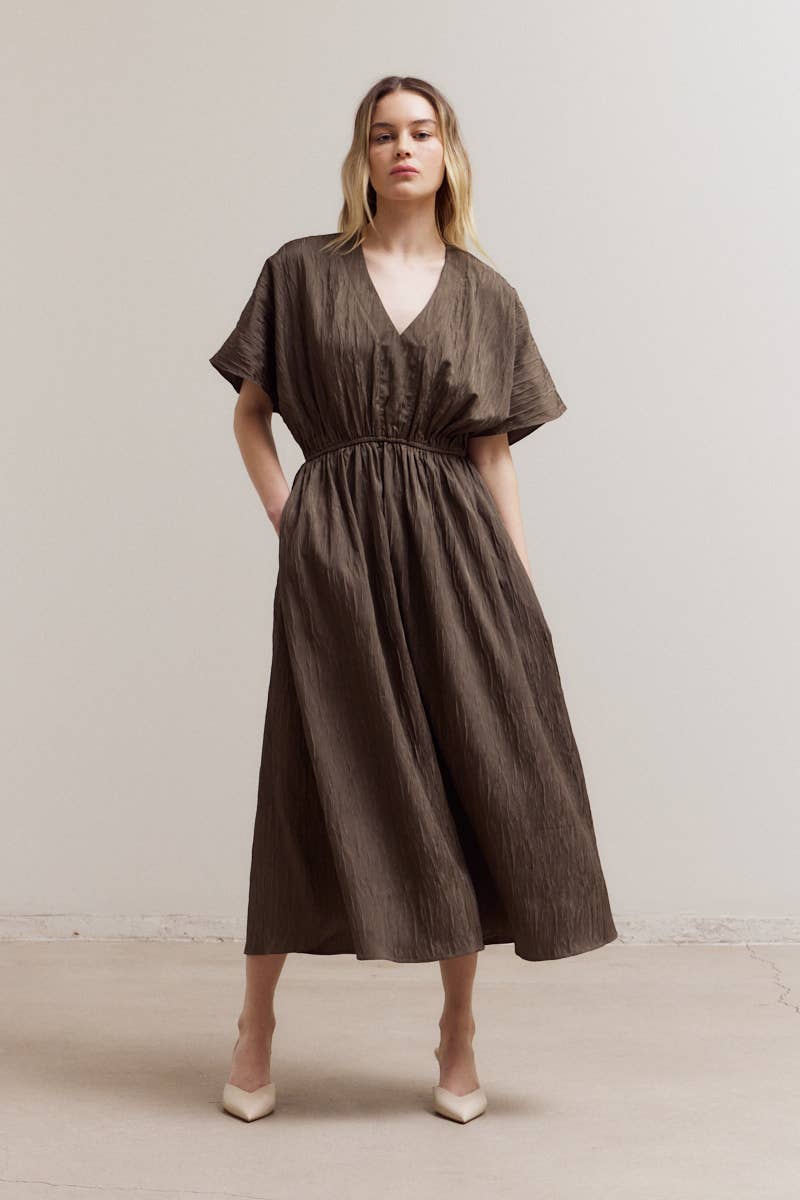 Grade & Gather - Wholesale Dress - Women's - 61206 - BAT WING SHORT SLEEVE DRESS1