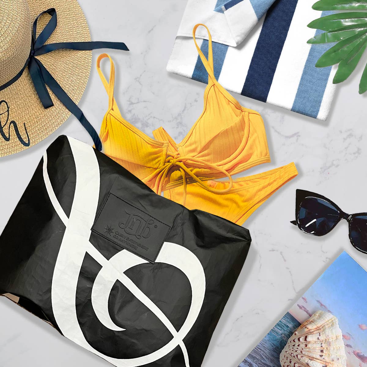 JNBFASHION.COM - Wholesale Pouch - Women's - 100% Coated Tyvek Material G Clef Design Beach Pouch5