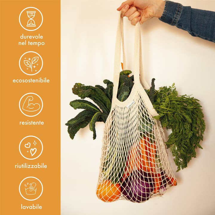 Enooso - Wholesale Grocery/Shopping Bag - Cream mesh bag3