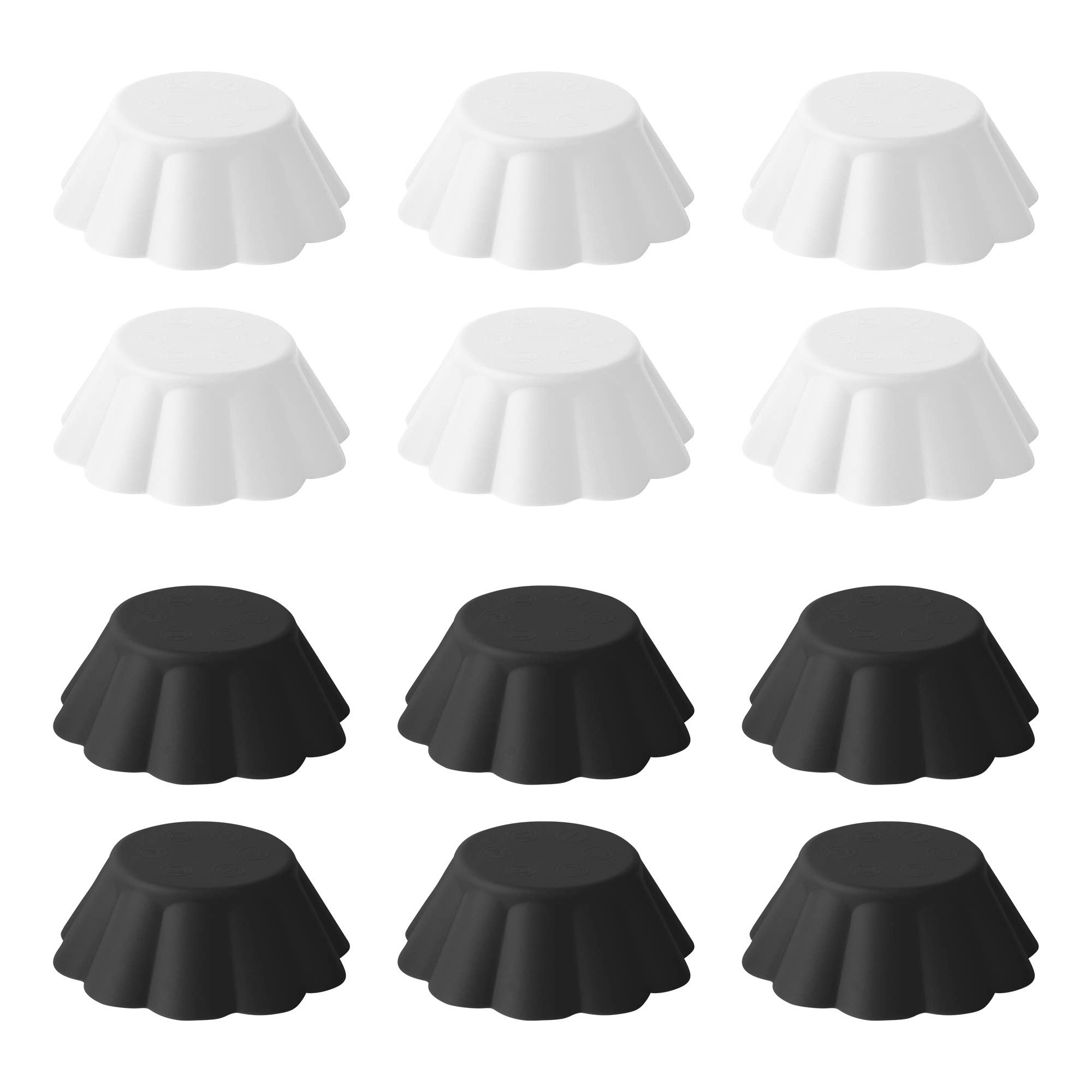 Fox Run Brands - Vente Caissettes en papier pour cupcakes/muffins - Cupcake en silicone réutilisable Bakelicious, lot de 12, 3 x 3 pouces3