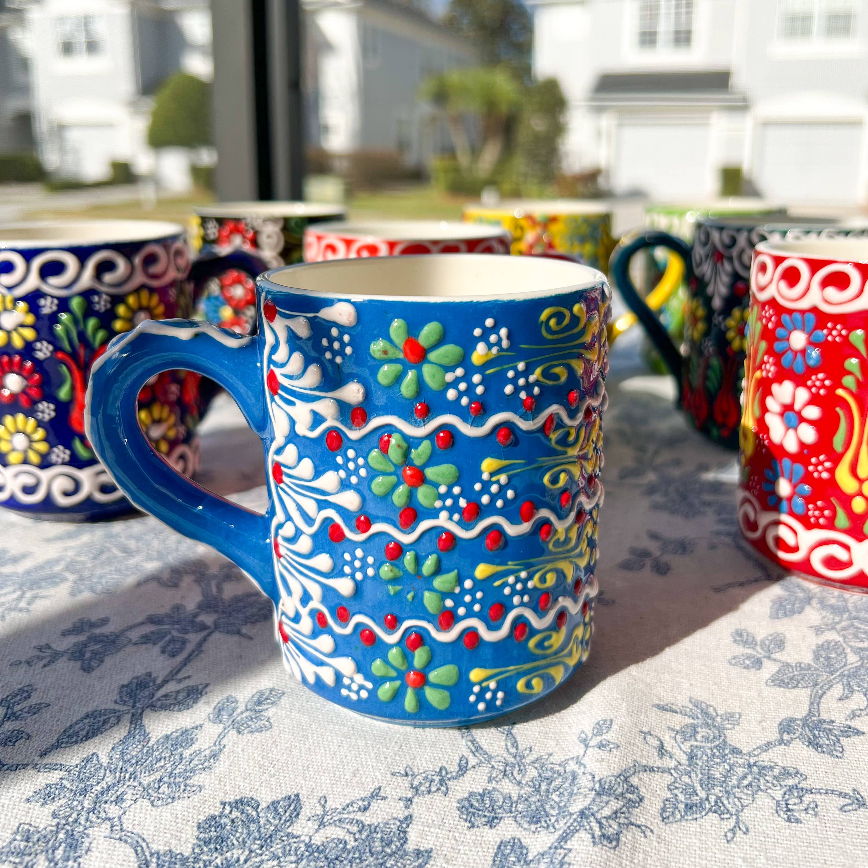 Umays Boho – wholesale Kaffekoppar – Handmålad kaffemugg, keramisk mugg, handgjorda blommiga muggar13