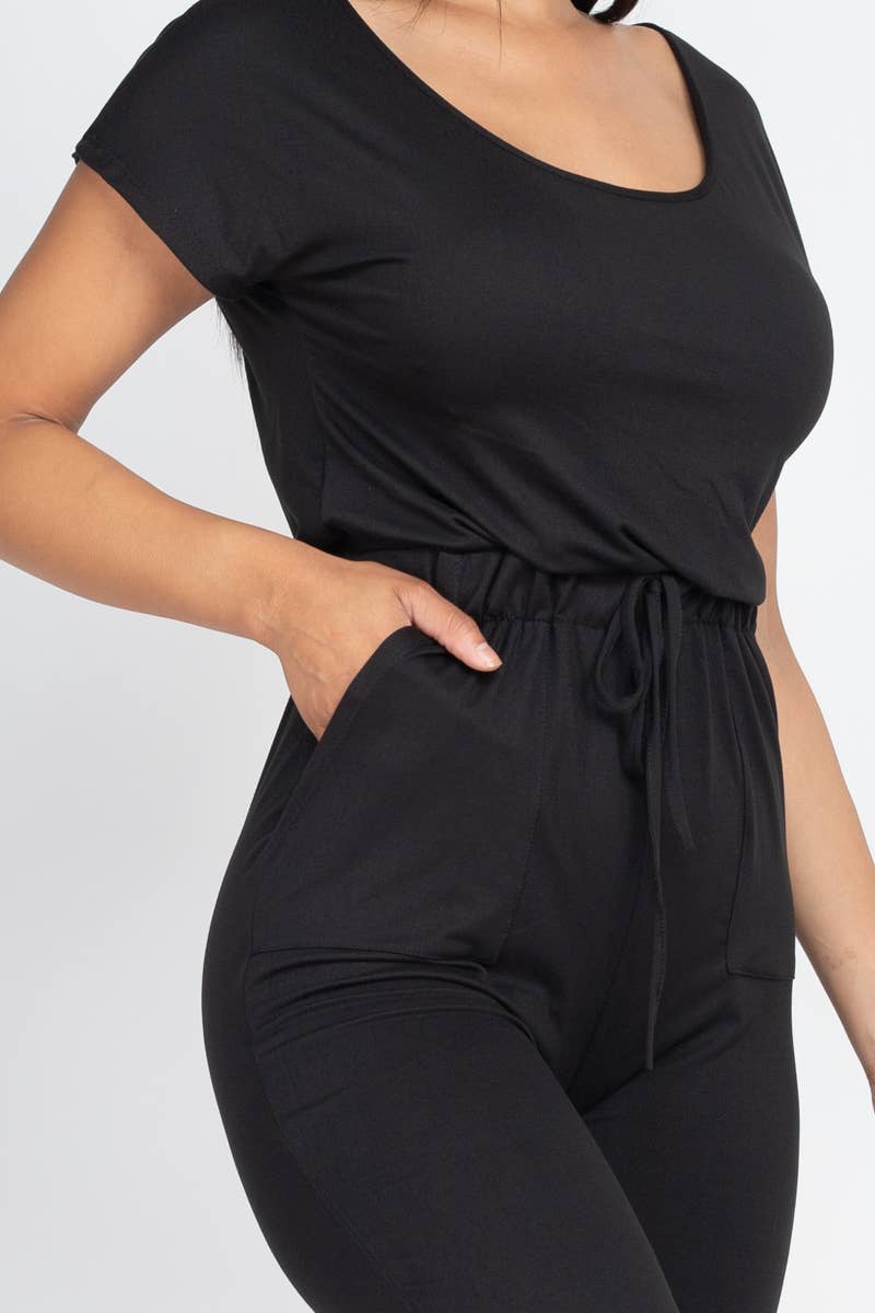 CAPELLA APPAREL – Großhandel Jumpsuit – Damen – Jumpsuit mit zwei Wege-Schultern und Kordelzug31