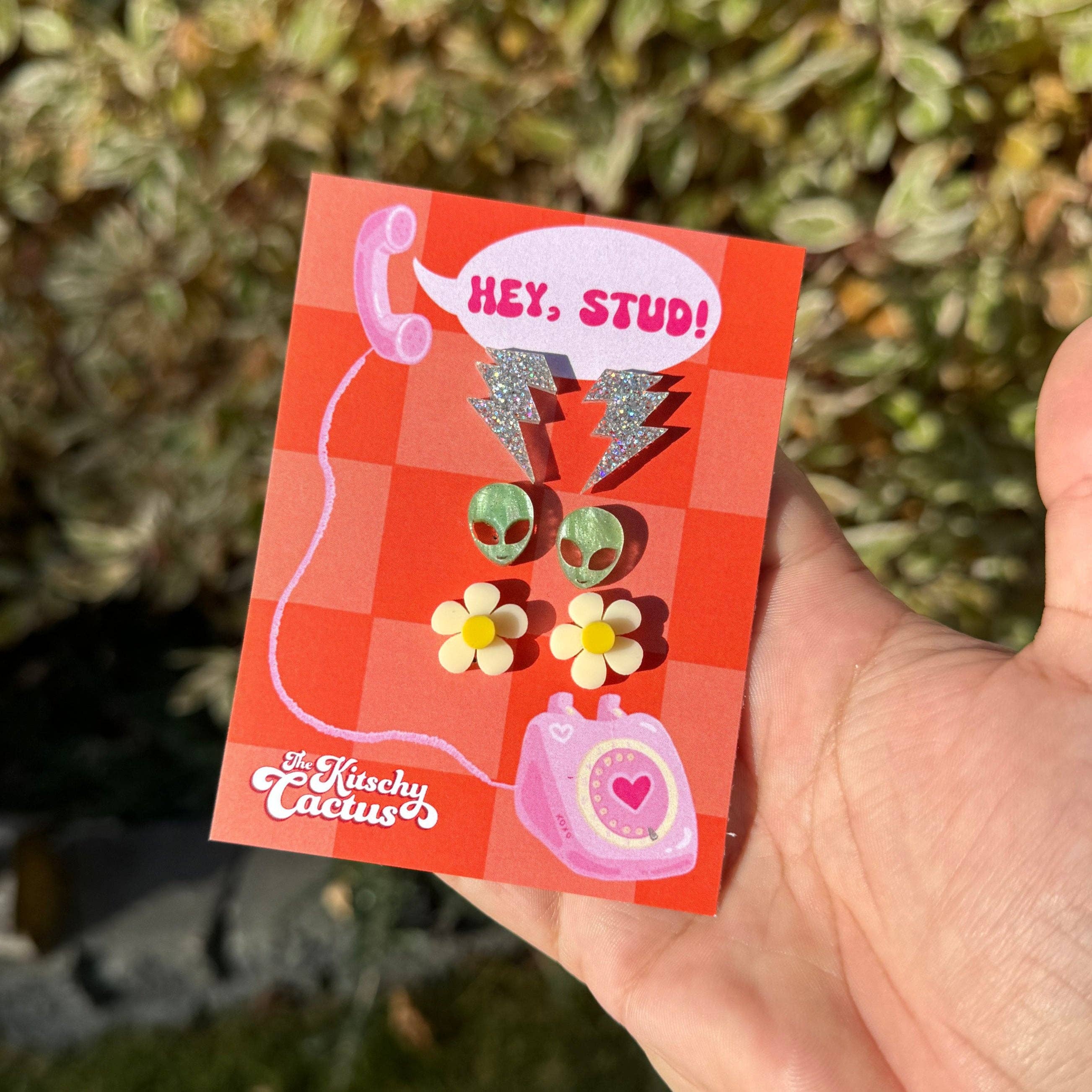 The Kitschy Cactus - Wholesale Stud/Post Earrings - Hey Stud #3- Cute Acrylic Stud Earrings2