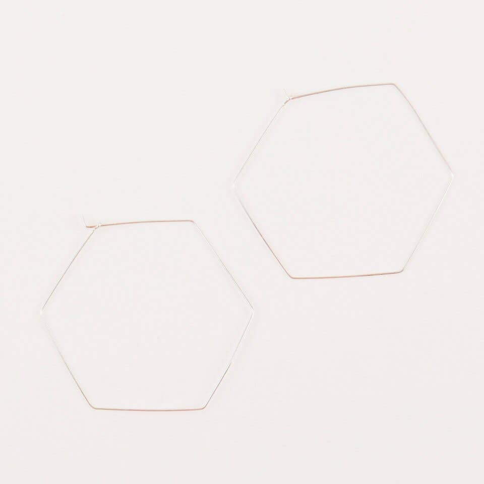 Altiplano - Wholesale Hoop Earrings - Large Hex Hoops1