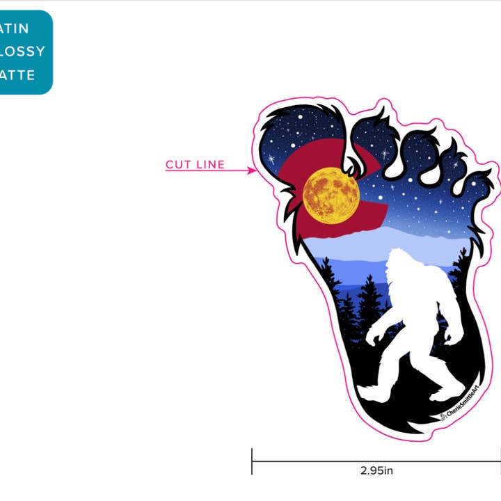 CherieSmittleArt - Wholesale Sticker - Level X Hide N Seek Master Colorado Bigfoot Sticker10