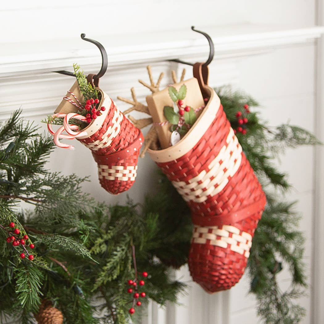 Woven America - Wholesale Basket - Christmas Stocking Holiday Basket | Little3