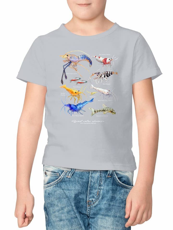 Crevettes Sucrées - T-shirt Léger pour Enfants pour la vente par Ondine