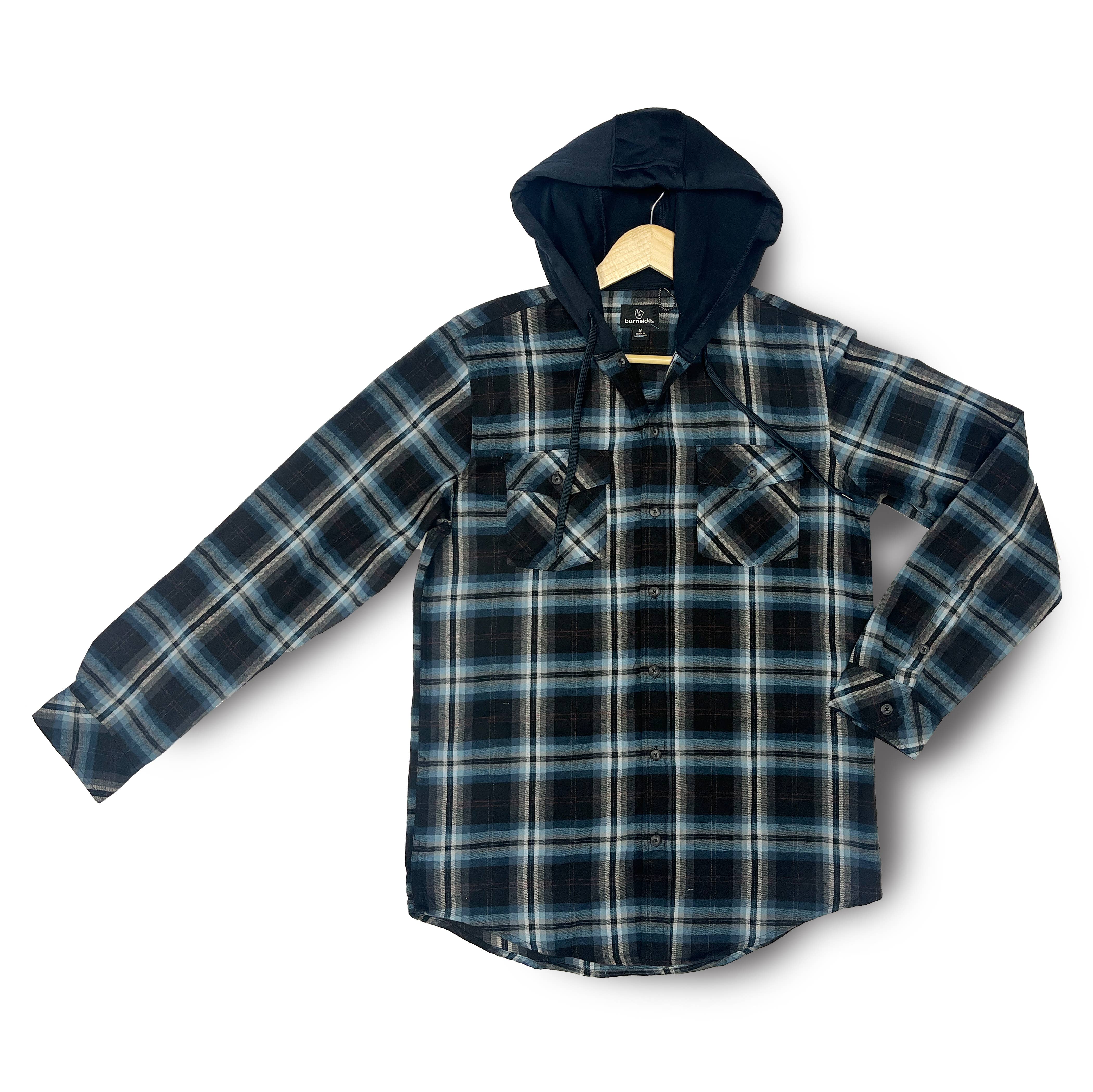 Grand Sierra - Wholesale Shirt - Men's - Men's Plaid Flannel L/S Hoodie2