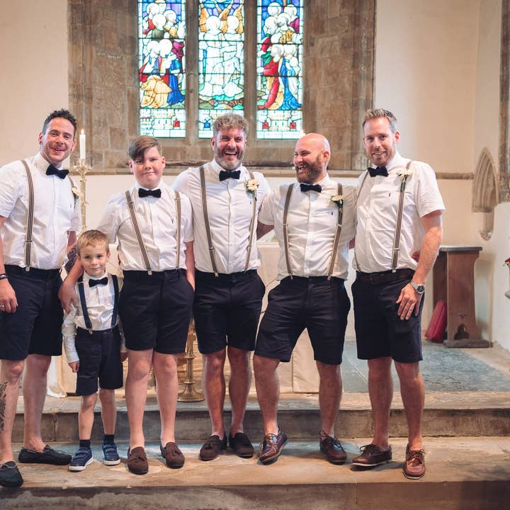 Dickie Bow – wholesale Bow Tie - Men’s – Arthur Navy Blue Wool Dickie Bow Tie3