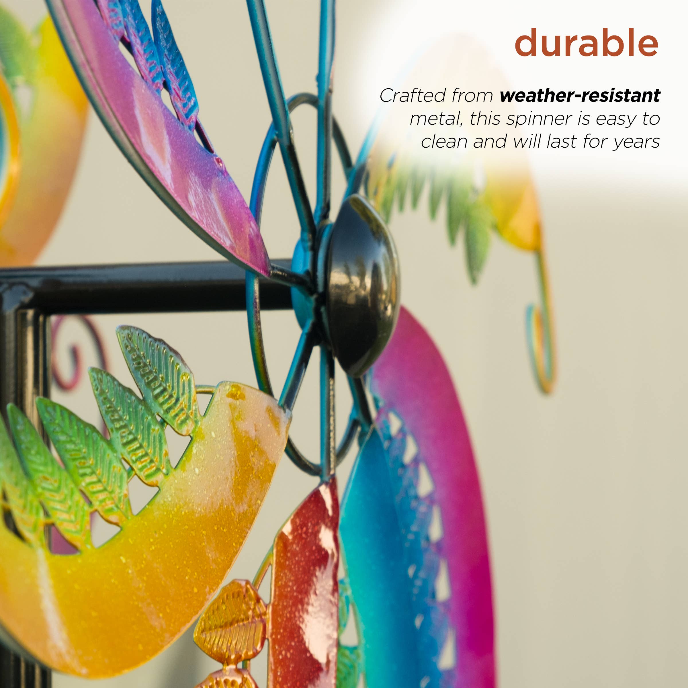 Alpine Corporation - Wholesale Wind Spinner - Alpine Corporation Multi-Color Metal Kinetic Wind Spinner4