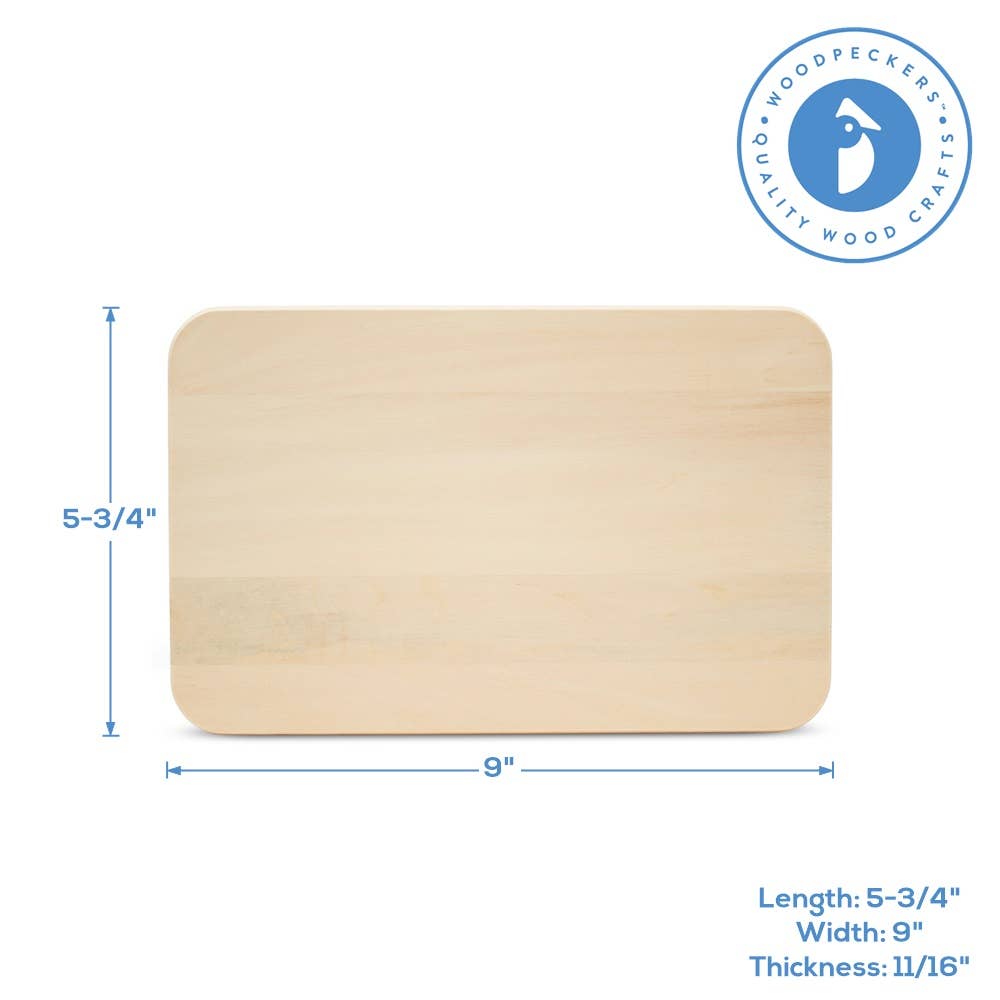 Woodpeckers Crafts - Wholesale Cutting Board - Wood Cutting Board, 9"3