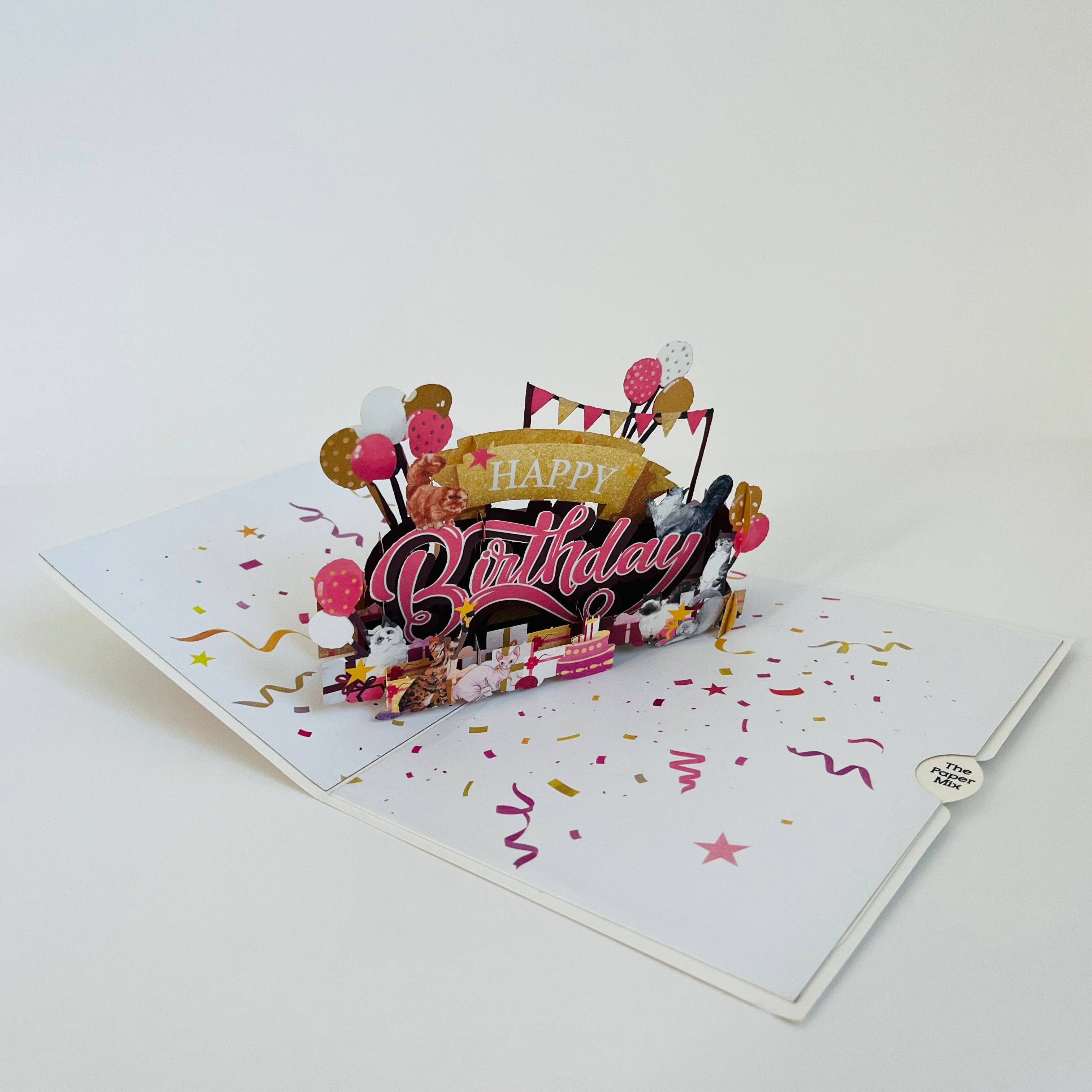 The Paper Mix – wholesale Birthday card – WOWPOP Cat-astrophic Fun CARD, 3D Pop Up Card, Handmade6