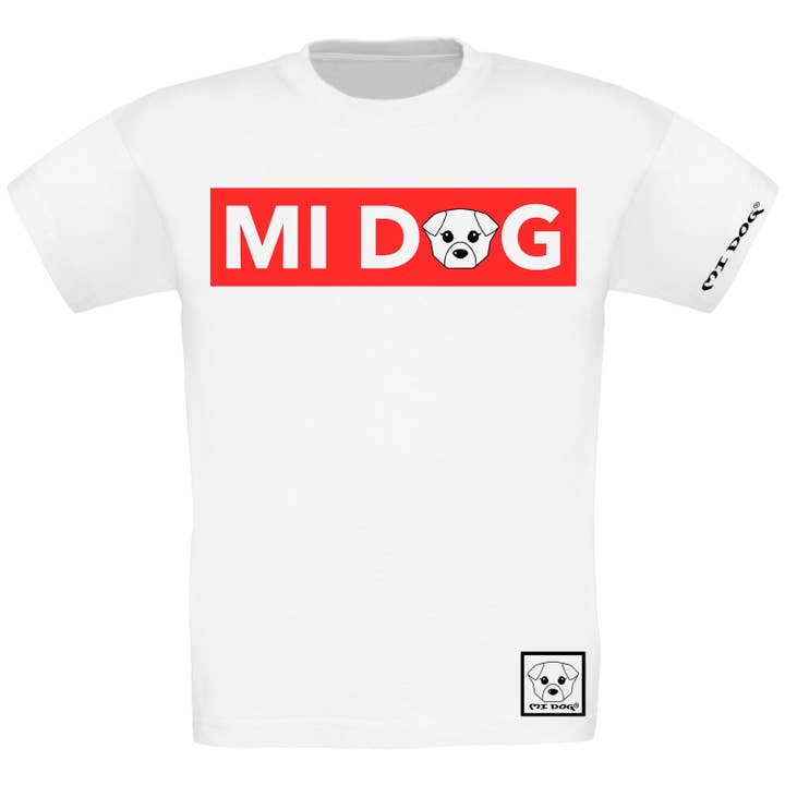 Mi Dog T-Shirt für Jungen, klassisches Logo, normale Passform, Rot für den Großhandel von MI DOG