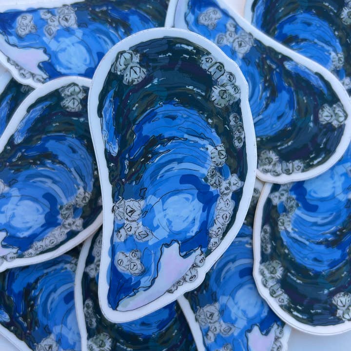 Mussel Shell Sticker for wholesale by Elyana Smith Prints