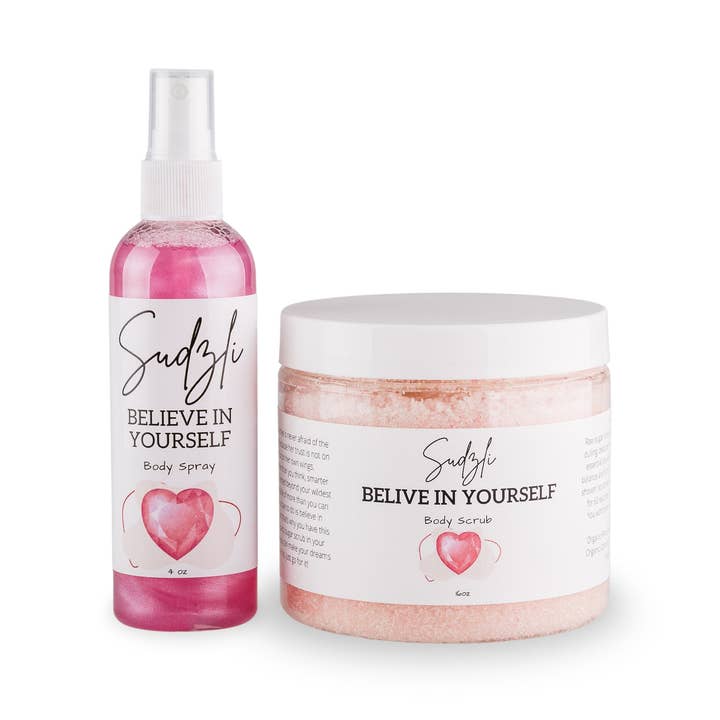 Believe in Yourself Peeling & Spray-Set für den Großhandel von Sudzli
