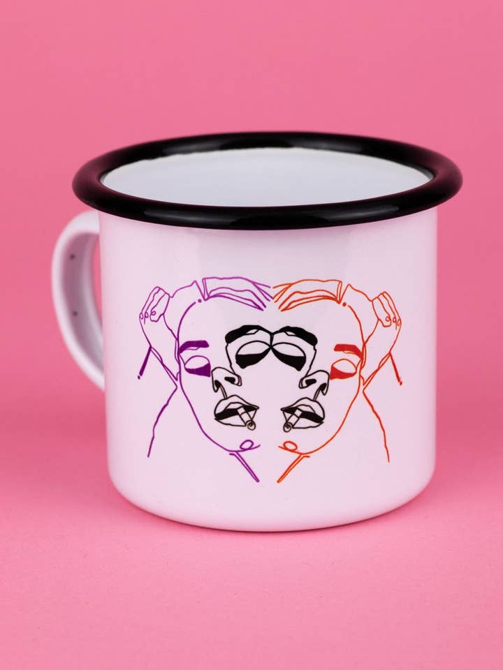 About X Thalina Schulze Mug Two Faces for wholesale by KREUZUEBER