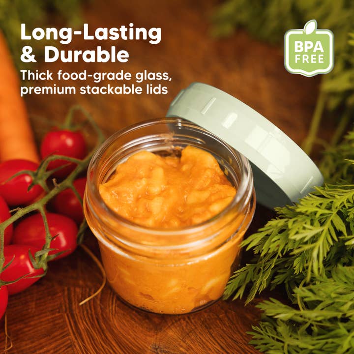 Sage 12pk Prep Baby Food Storage Containers, Leak-Proof Food Jars for wholesale on Faire3