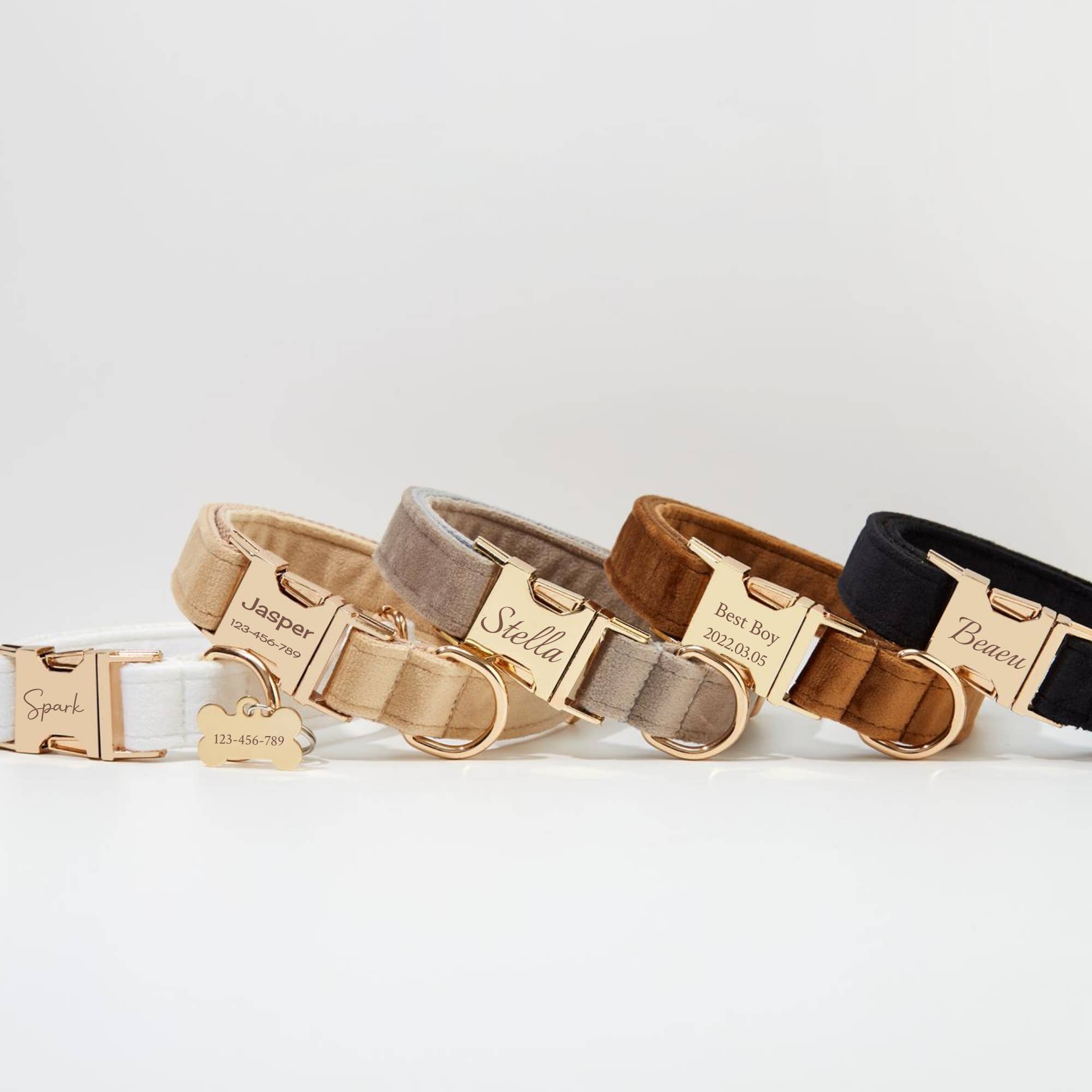 BOBOPUP - Vente Collier – chien - Ensemble de colliers et de laisses pour chien personnalisés avec nom gravé (copie)7