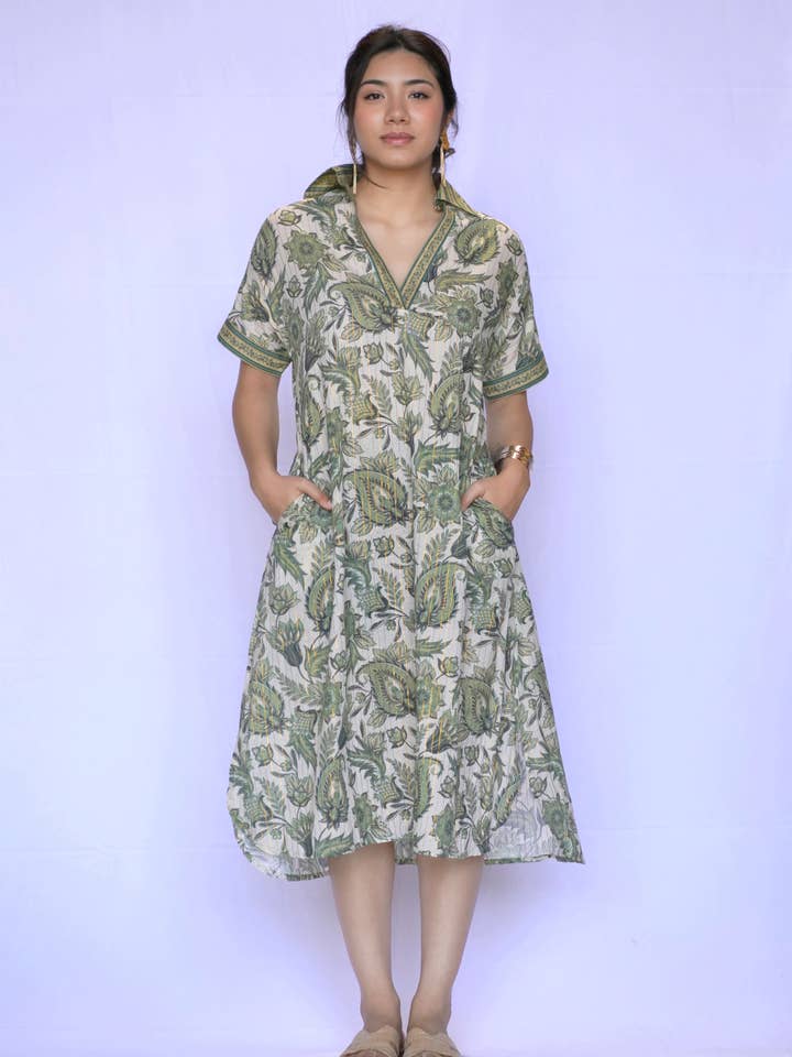 Dolma - Wholesale Dress - Women's - Tallulah Dress - Olive1