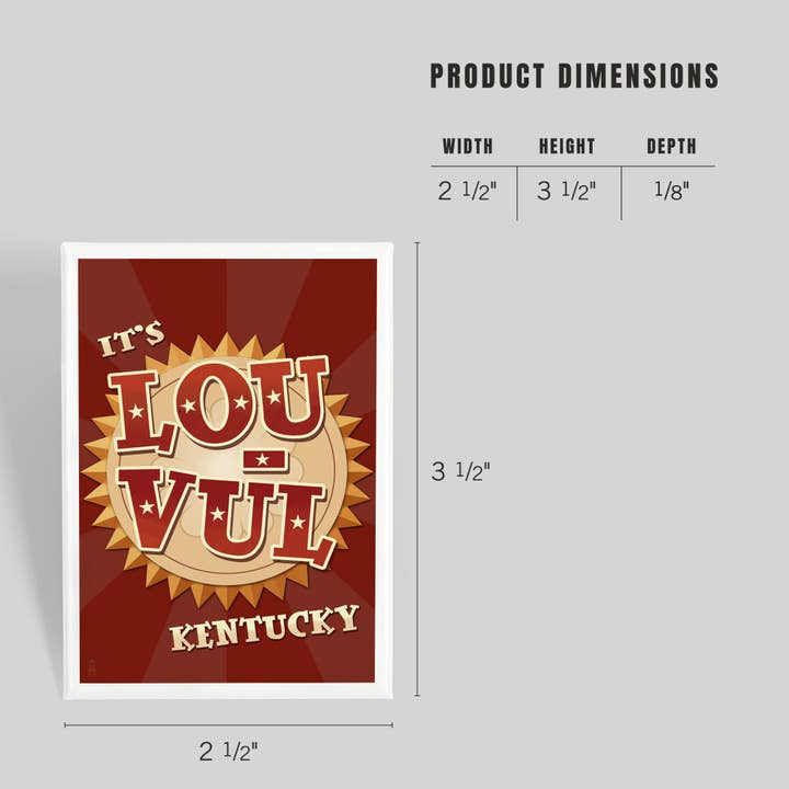 Lantern Press - Wholesale Magnet - MAGNET Louisville, Kentucky, Lou Vul