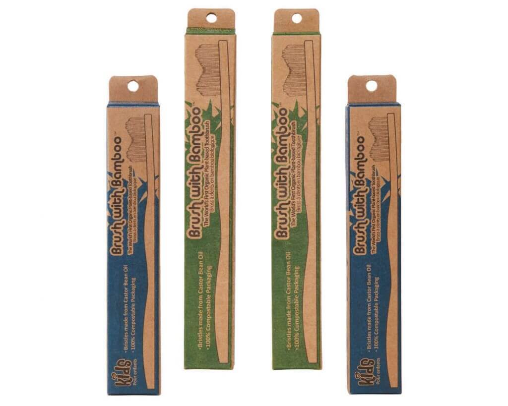 Goodly Gosh - Wholesale Toothbrush - Brush with Bamboo – 100% Plant-Based Adult Toothbrush3