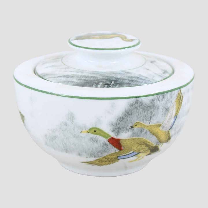 Sugar Pot With Lid - Mallard Design for wholesale by Grays 1922