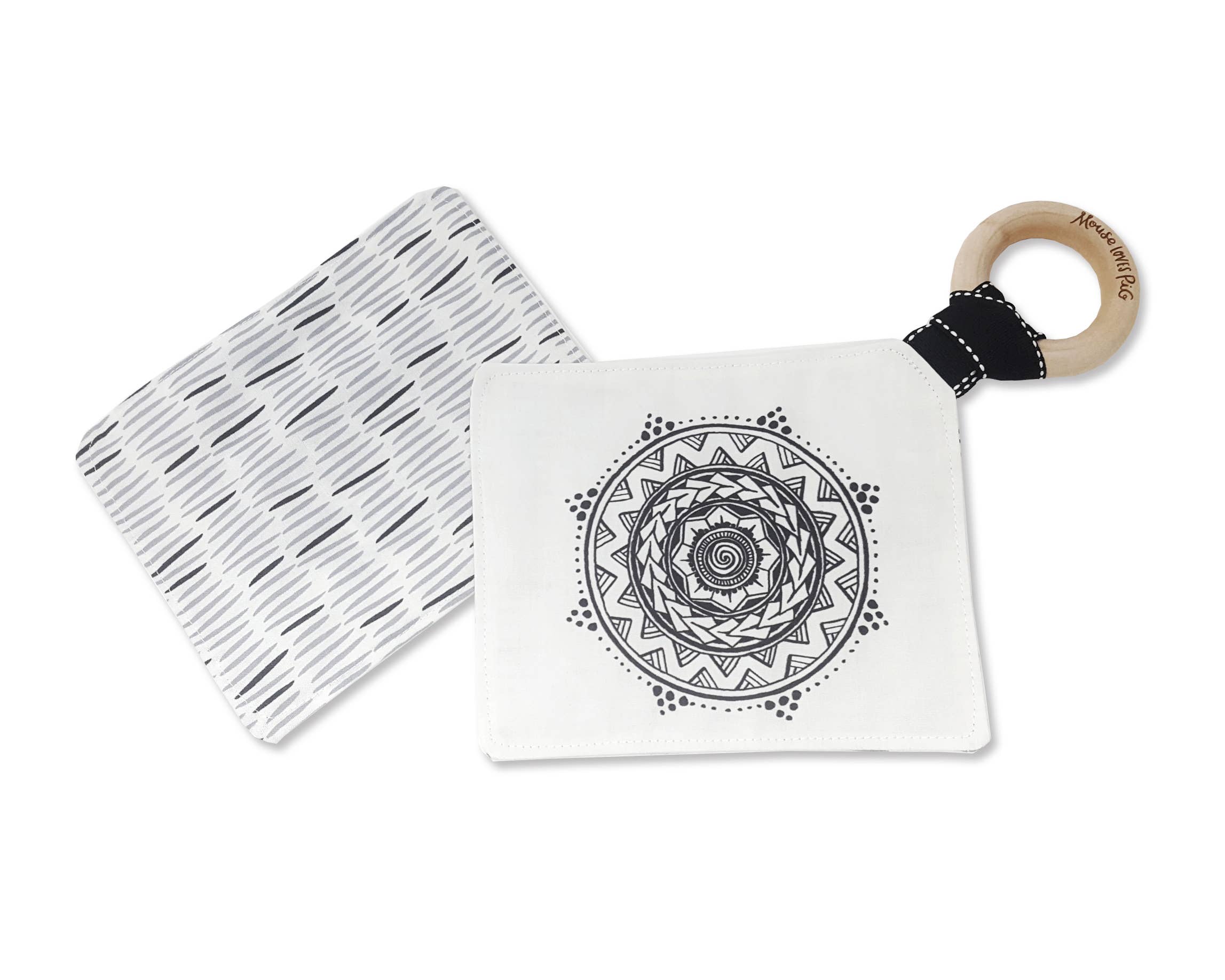 Mouse Loves Pig - Wholesale Bijtring - Baby - Organisch bijtring speelgoed, Mandala bijtring1