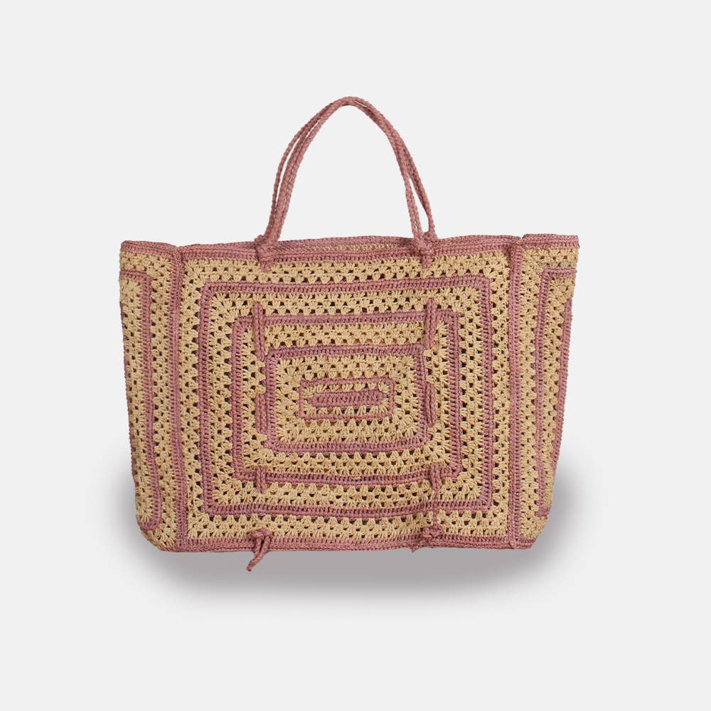 SANS-ARCIDET PARIS - Wholesale Tote Bag - Women's - Coco - Two-tone raffia tote bag11