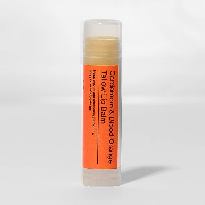 SUMMER SOLACE- Regenerative Tallow Beauty - Wholesale Lip Balm - Cardamom & Blood Orange – Citrus Tallow Lip Balm, .15 oz0