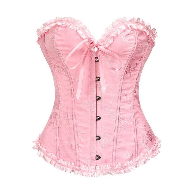 FurDecoration - Wholesale Corset - Women's - Solid Color Lace Corset Waist Trainer5